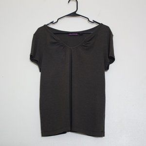 Gloria Vanderbilt brown stretch top size large